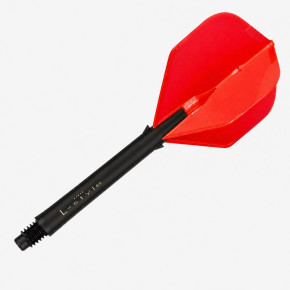 Shaft L-Style Carbon Locked Straight 330 noir monté avec ailette rouge L-Style.