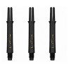 Shafts L-Style L-SHaft Carbon Locked Straight 295 Black, pack de 3 tiges carbone noires.