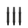 Shafts L-Style L-SHaft Carbon Locked Straight 225 Black, pack de 3 tiges carbone noires.