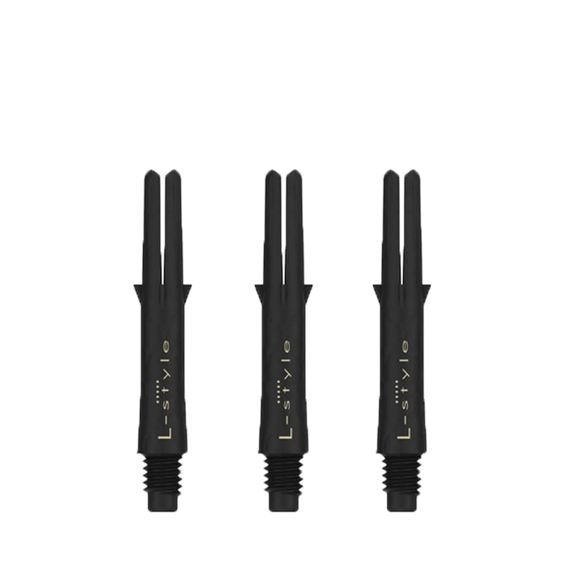 Shafts L-Style L-SHaft Carbon Locked Straight 190 noirs, pack de 3 tiges short.