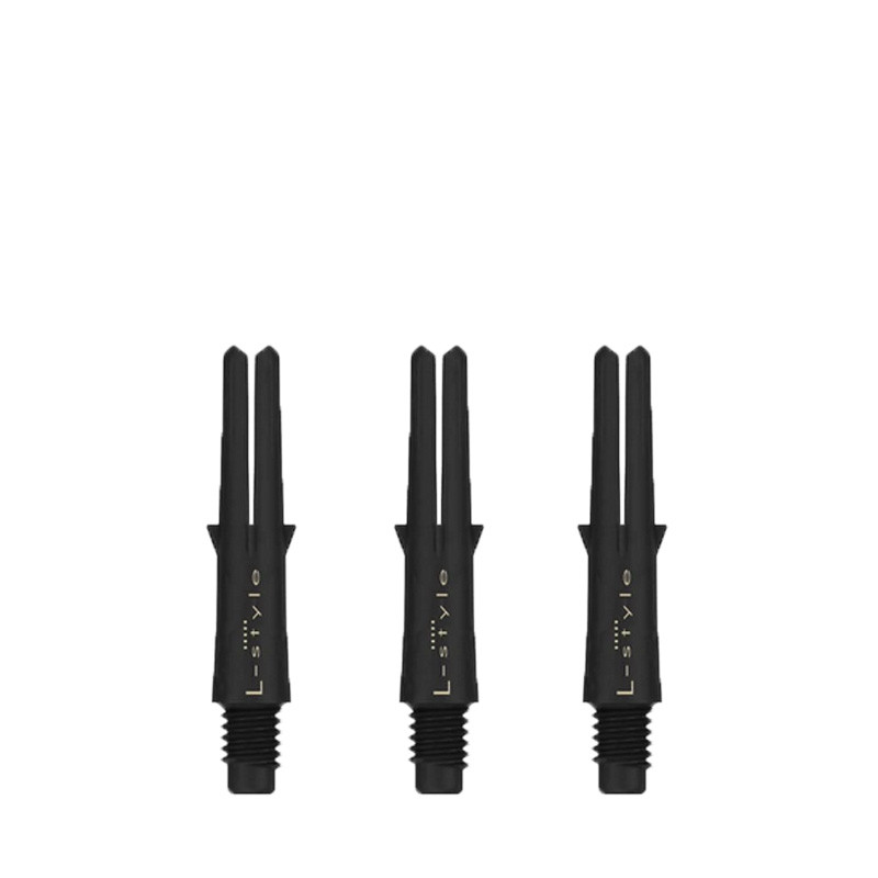 Shafts L-Style L-SHaft Carbon Locked Straight 130 noirs, pack de 3 tiges extra short.