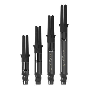 Shafts L-Style Silent Carbon Black 130 extra-short avec gamme de longueurs pour fléchettes.
