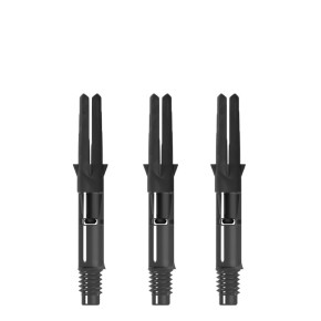 Lot de 3 shafts L-Style Silent Carbon Black 190 short pour fléchettes.