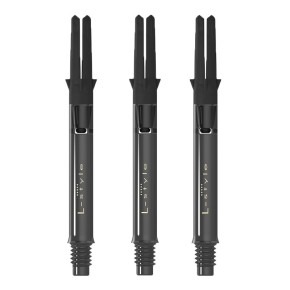 Lot de 3 shafts L-Style Silent Carbon Black 330 medium pour fléchettes.