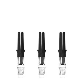 Lot de 3 shafts L-Style Silent Carbon Clear 130 extra-short pour fléchettes.