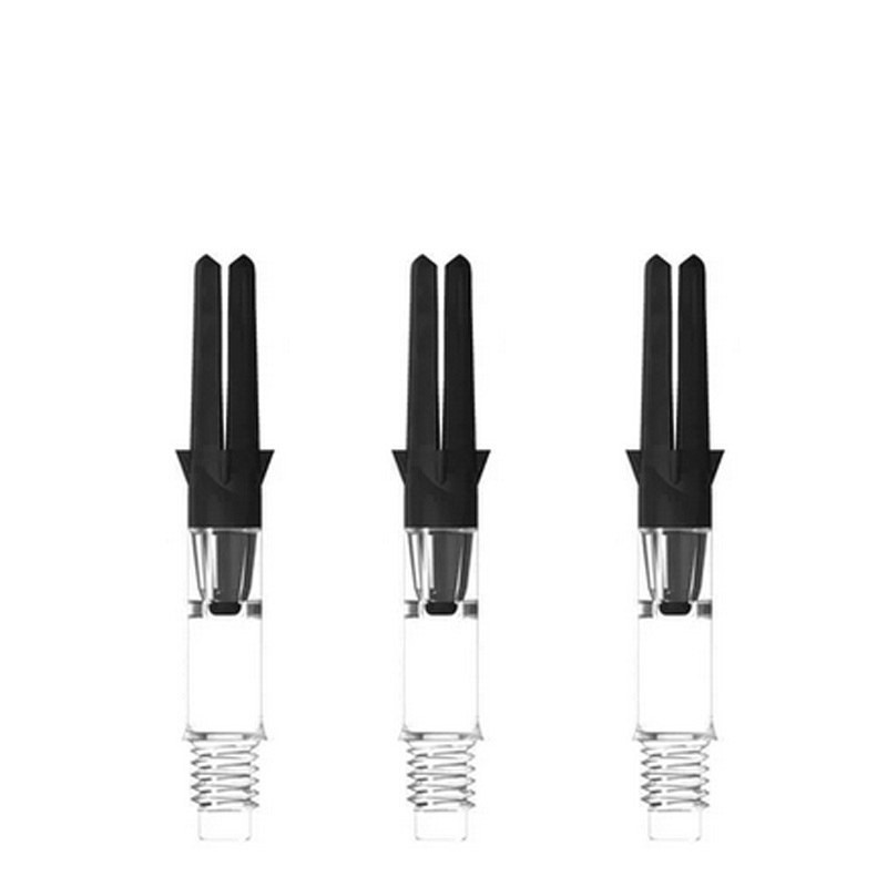 Lot de 3 shafts L-Style Silent Carbon Clear 190 short pour fléchettes.