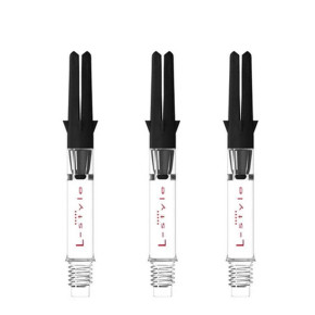 Lot de 3 shafts L-Style Silent Carbon Clear 260 in-between pour fléchettes.
