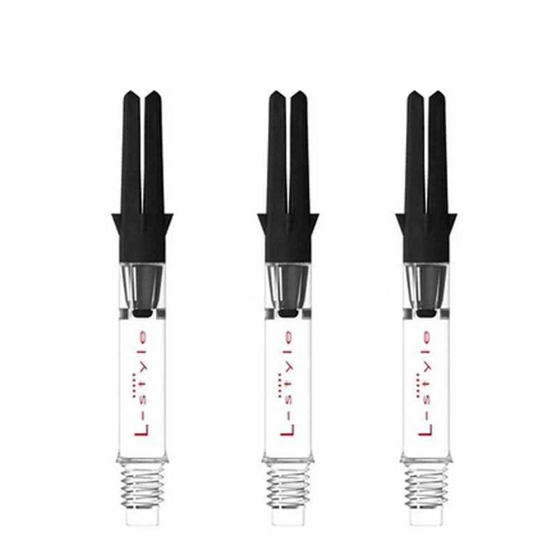 Lot de 3 shafts L-Style Silent Carbon Clear 260 in-between pour fléchettes.