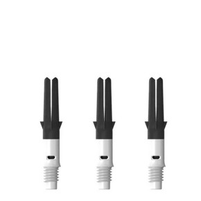 Lot de 3 shafts L-Style Silent Carbon White 130 extra-short pour fléchettes.
