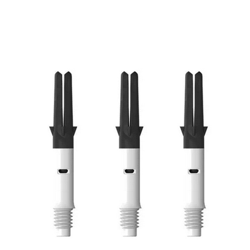 Lot de 3 shafts L-Style Silent Carbon White 190 short pour fléchettes.