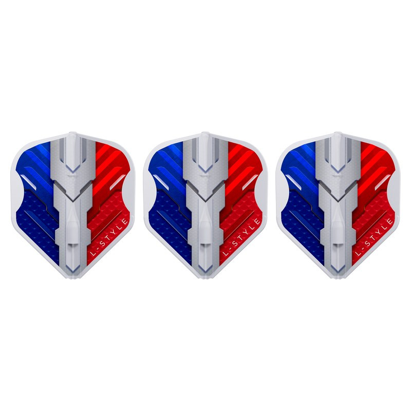 3 ailettes L-Style V-Series Type B L1EZ bleu blanc rouge