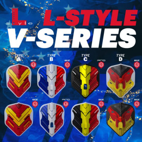 Gamme L-Style V-Series avec ailette Type B bleu blanc rouge L1EZ.