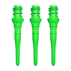 Trois pointes L-Style Premium ShortLip Neon Green 2BA au format court rigide.