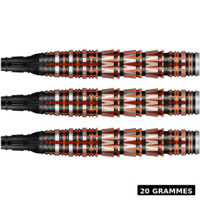 Trois fûts Shot Badlands Rustin 20g, profil bomber front weighted et grip Shark.