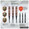 Set complet Shot Badlands Rustin Soft Tip 20g avec fûts 90% tungstène et shafts Tao Carbon.