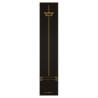 Vue dessus du tapis de fléchette BULL’S Advantage noir et or avec oche intégré