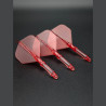 Trois L-Style L-System Clear Red 190 L1 sur fond sombre