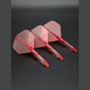 Trois L-Style L-System Clear Red 330 L1 sur fond sombre