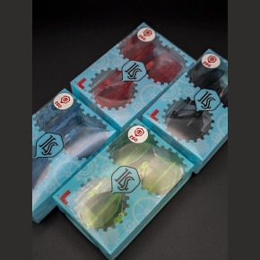 Packaging de la gamme L-System avec les différents coloris disponibles