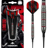 Lot de 3 fléchettes Mission Rogue 18 gr pointe souple pour cible Granboard 3s
