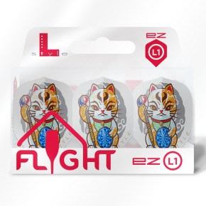 Packaging des ailettes L-Style L1 EZ Kevin Chatte White V1 avec capsule Champagne intégrée.