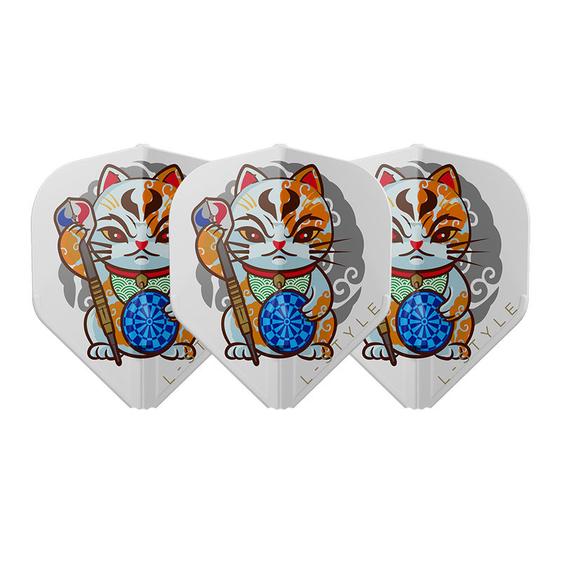 Lot de 3 ailettes L-Style Kevin Chatte White V1 au format L1 EZ Standard.