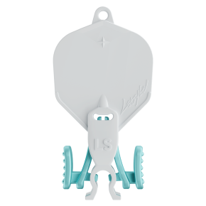 L-Style L-System Key-2 blanc et émeraude, vue arrière de l’outil pour ailettes et tiges L-System