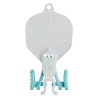 L-Style L-System Key-2 blanc et émeraude, vue arrière de l’outil pour ailettes et tiges L-System