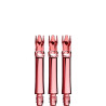 Lot de 3 shafts L-Style L-System Clear Red 295 – tiges rouges transparentes
