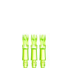 Lot de 3 shafts L-Style L-System Neon Yellow 190 – tiges jaunes néon transparentes