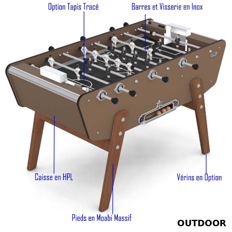Babyfoot d'extérieur Stella Star Outdoor Taupe.