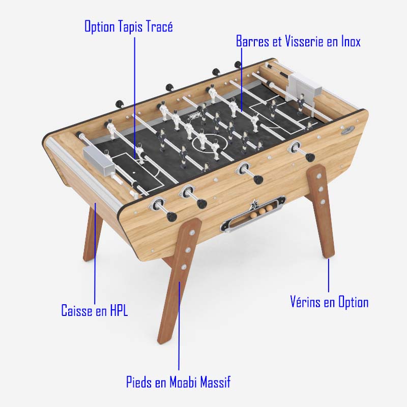 Les différents atouts du baby-foot Stella Star Outdoor Effet Bois