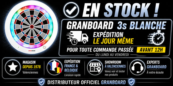 Cible granboard 3s blanche en stock