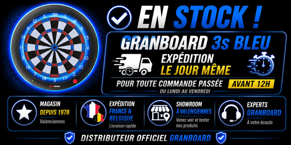 Cible de fléchette Granboard 3s Bleu en stock